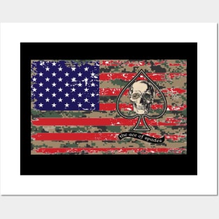 CAMO AMERICAN FLAG USA CAMOFLAUGE Posters and Art